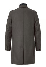 S4 X-Tall Leonardo Grey Wool Overcoat Grey