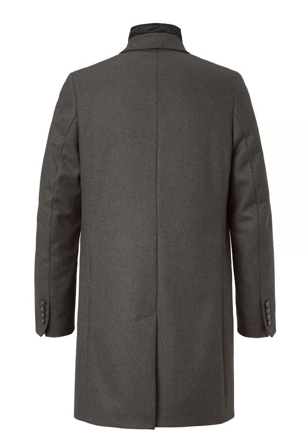S4 X-Tall Leonardo Grey Wool Overcoat Grey