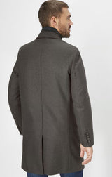 S4 X-Tall Leonardo Grey Wool Overcoat Grey