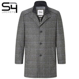 S4 X-Tall Newton Wool Grey Stitch Coat Grey