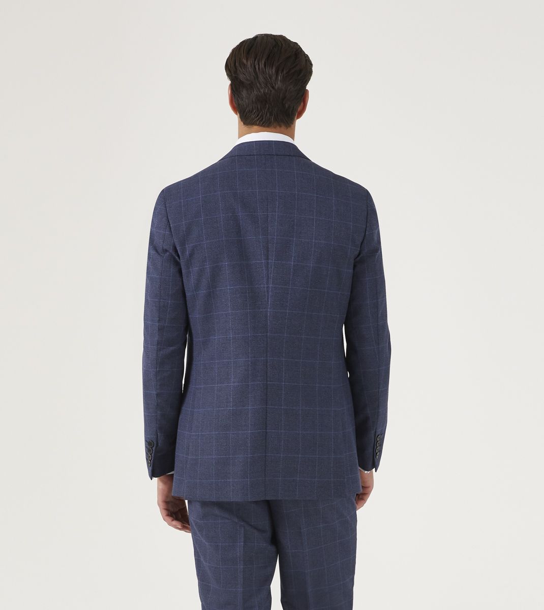 Skopes Anello Blue Check Suit Jacket Blue