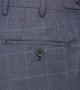 Skopes Anello Blue Check Suit Trousers Blue