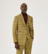 Skopes Anton Lovat/Red Check Jacket Khaki Green