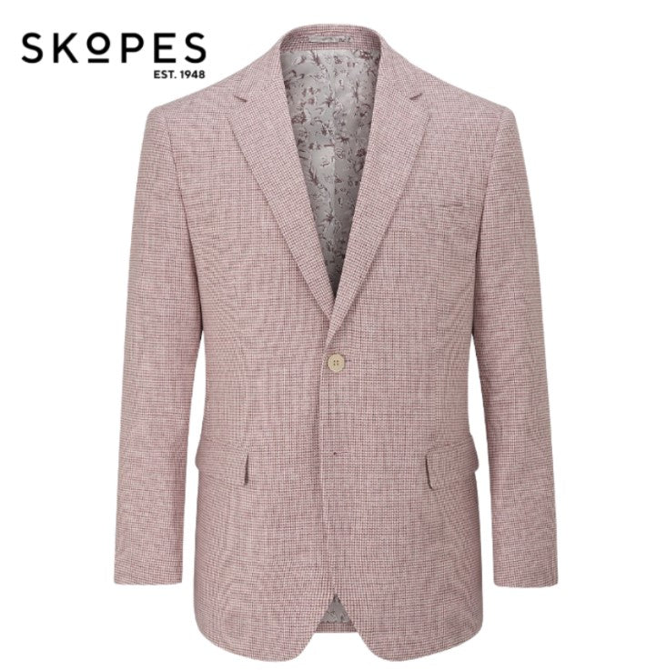 Skopes Aurelio Berry Houndstooth Jacket Red