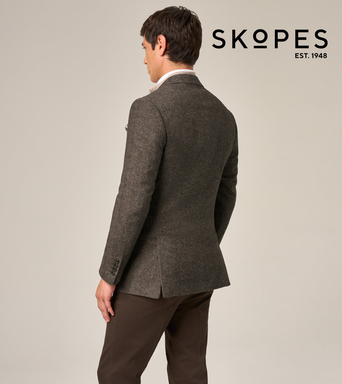 Skopes Banbury Brown Tweed Style Jacket Brown