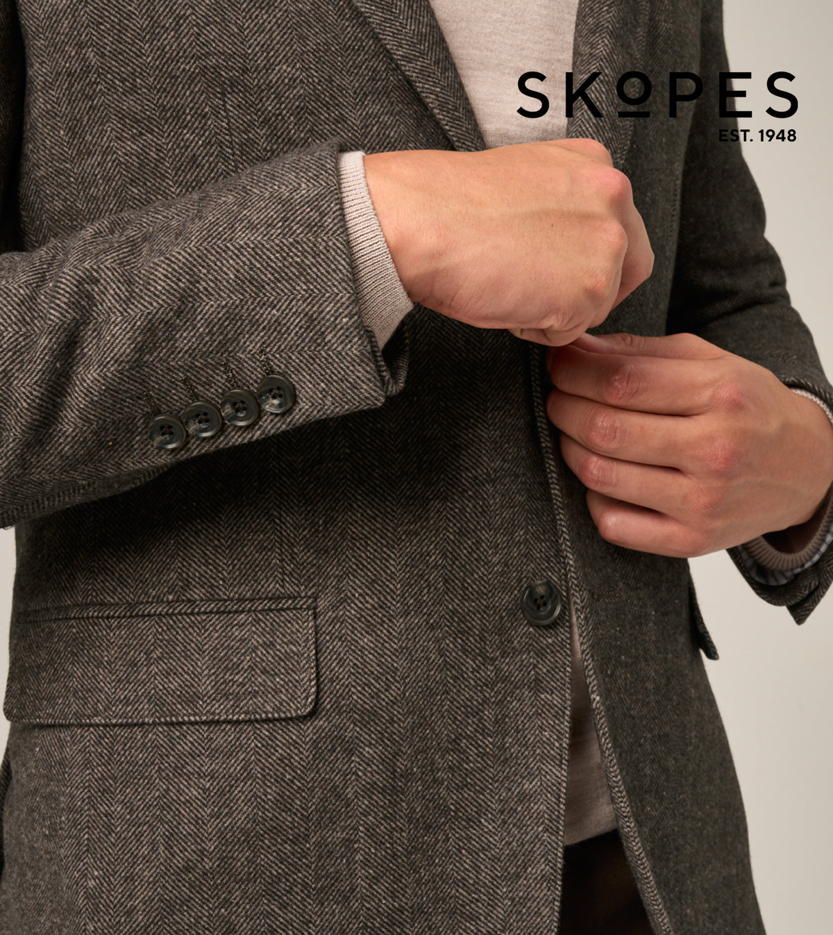 Skopes Banbury Brown Tweed Style Jacket Brown