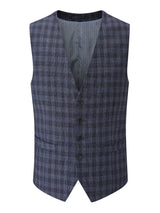 Skopes X-Long Barletta Check Waistcoat Blue