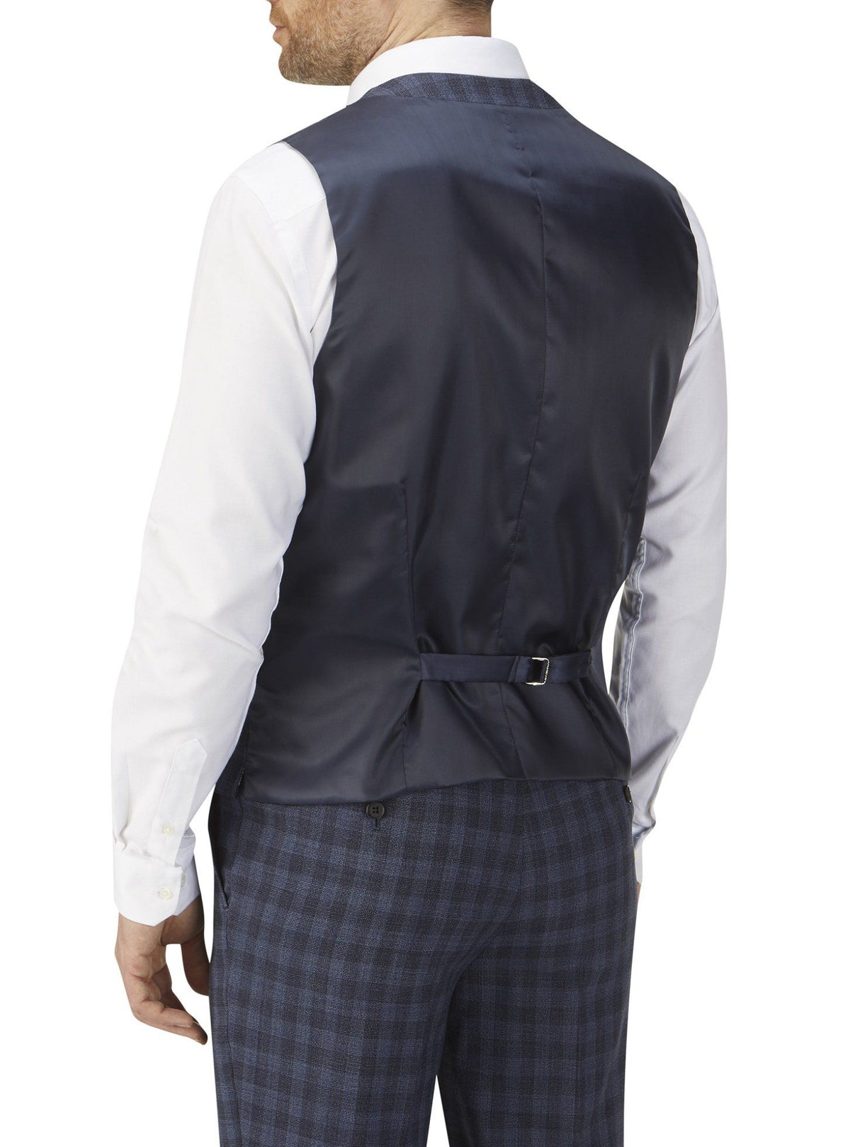 Skopes X-Long Barletta Check Waistcoat Blue