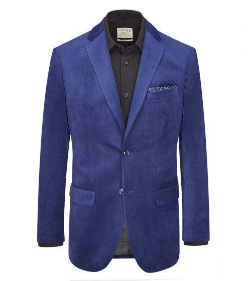Skopes Bowie Blue Velvet Sports Jacket Blue