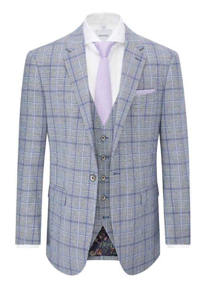 Skopes Bright Grey/Blue Sports Jacket Grey