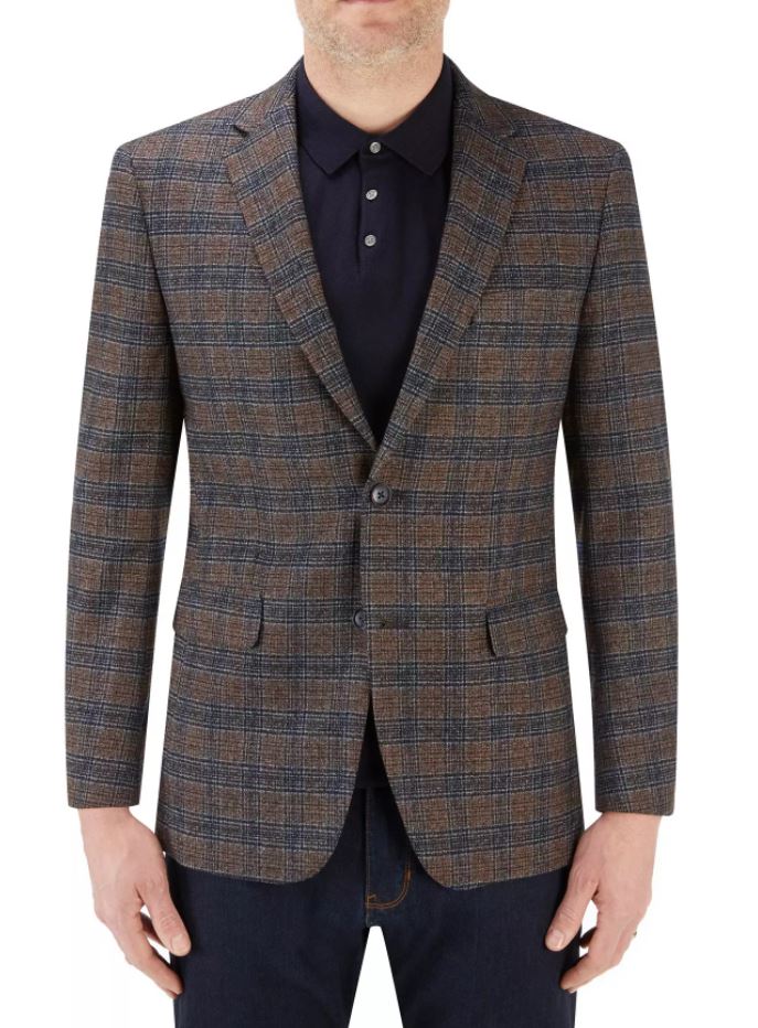Skopes Cab Rust Check Sports Jacket Brown