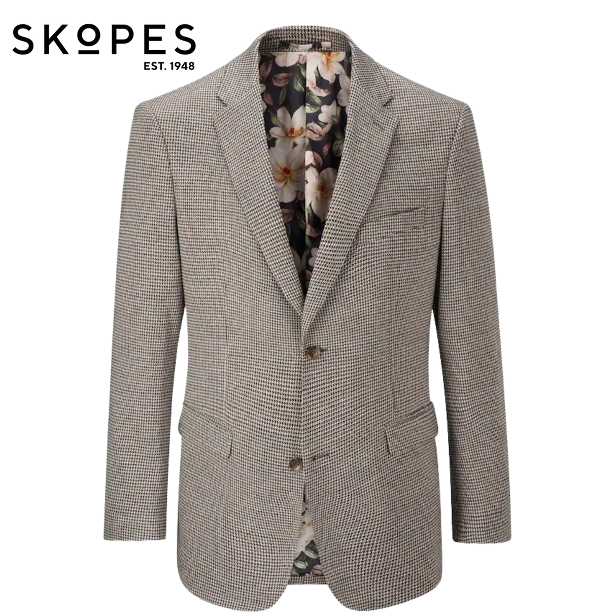 Skopes Cannon Houndstooth Brown Jacket Brown