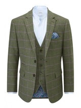 Skopes Crowley Olive Check Sports Jacket Green
