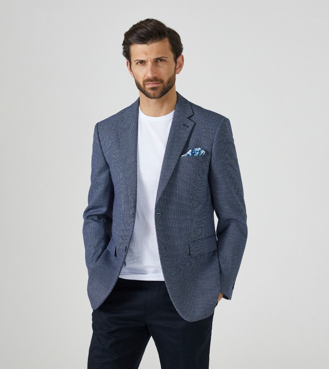 Skopes Dancy Textured Navy Sports Jacket Navy