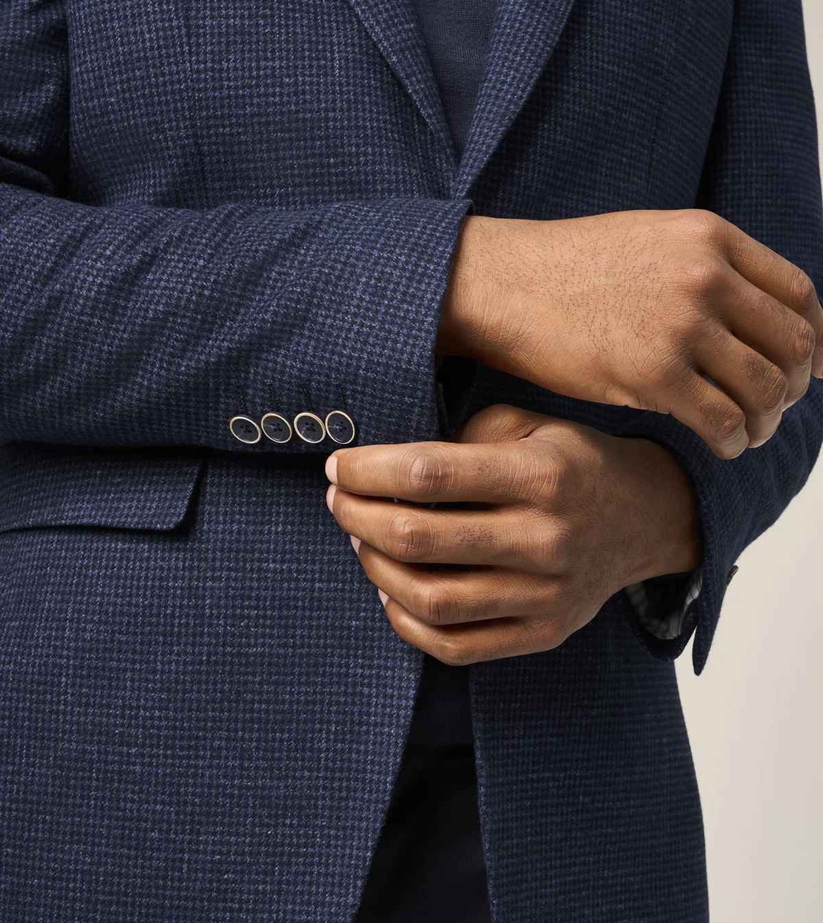 Skopes Dawlish Navy Puppytooth Jacket Navy