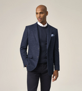 Skopes Dawlish Navy Puppytooth Jacket Navy