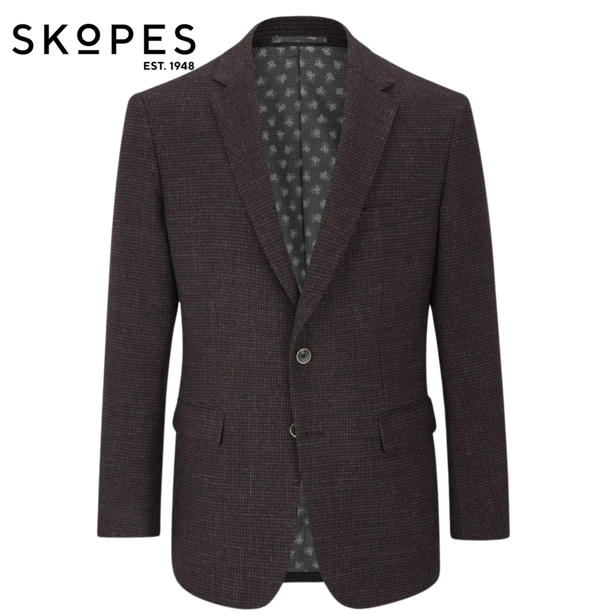 Skopes Dawlish Wine Puppytooth Jacket Wine