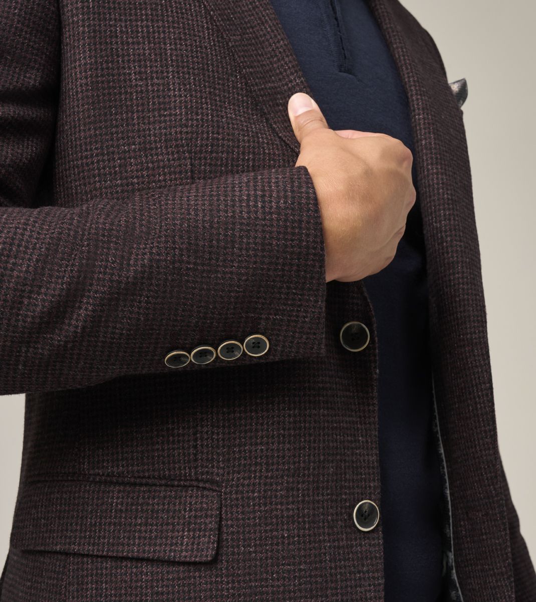 Skopes Dawlish Wine Puppytooth Jacket Wine