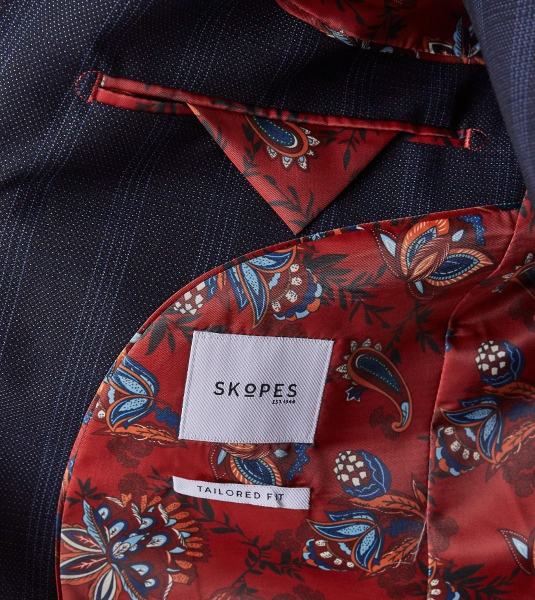 Skopes Doolan Navy Check Sports Jacket Navy