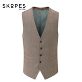 Skopes Dunstall X-Long Check Waistcoat Blue