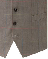 Skopes Dunstall X-Long Check Waistcoat Blue