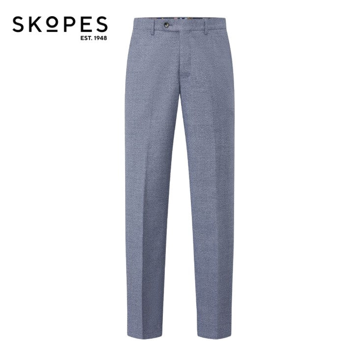 Skopes Jodrell Marl Tweed Effect Trouser Blue
