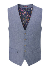 Skopes Jude Blue X-Long Waistcoat Blue