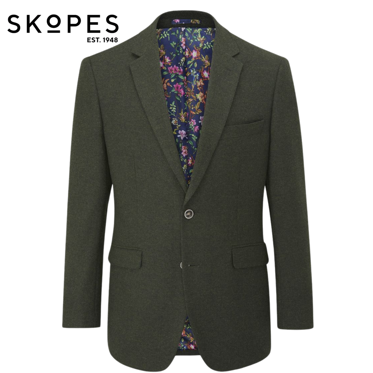Skopes Jude Herringbone Olive Jacket Green