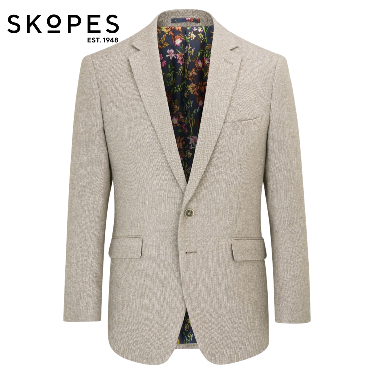 Skopes Jude Stone Herringbone Jacket Beige