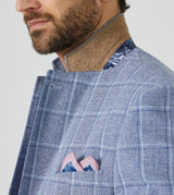 Skopes Lumis Blue Check Sports Jacket Sky Blue