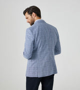 Skopes Lumis Blue Check Sports Jacket Sky Blue