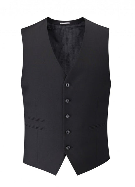 Skopes Madrid Extra Long Tall Waistcoat Black