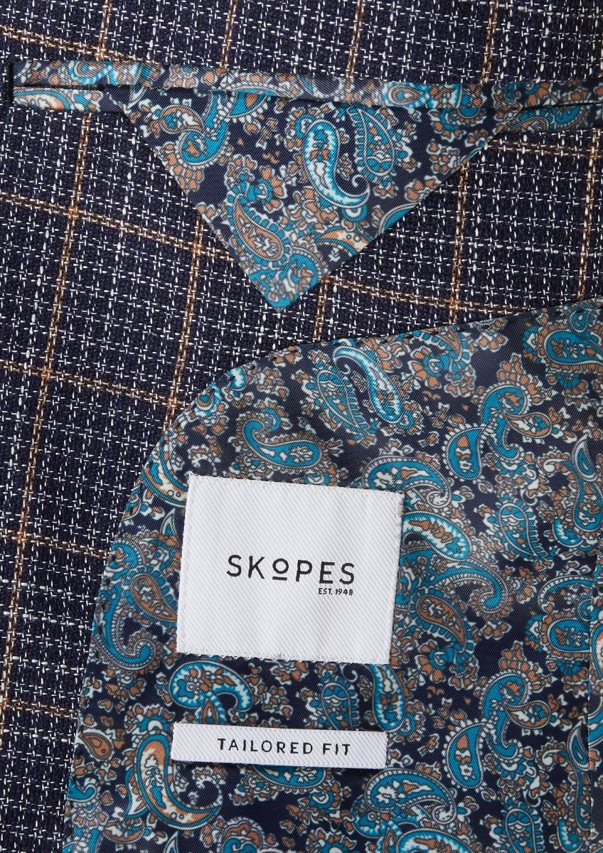 Skopes Mayfield Checked Sports Jacket Blue