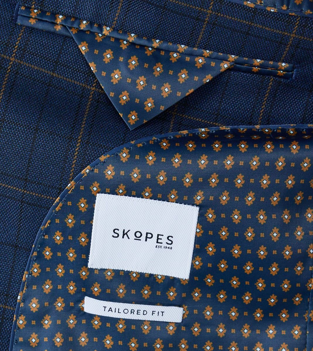 Skopes Mollina Navy Check Sports Jacket Navy