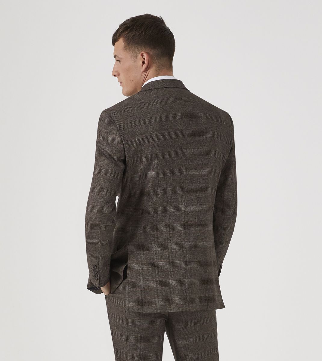 Skopes Oscar Brown Check Suit Jacket Brown