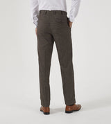 Skopes Oscar Brown Check Suit Trousers Brown
