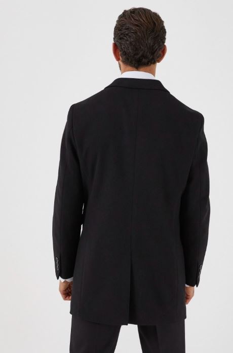 Skopes Stratford Black Wool Coat Black