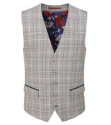 Skopes Whittington Check Waistcoat Grey