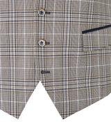 Skopes Whittington Check Waistcoat Grey