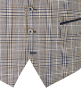 Skopes Whittington Check Waistcoat Grey