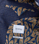 Skopes Woolf Navy Check Suit Jacket Navy