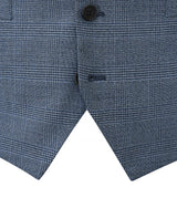 Skopes Anthony X-Long Check Waistcoat Blue
