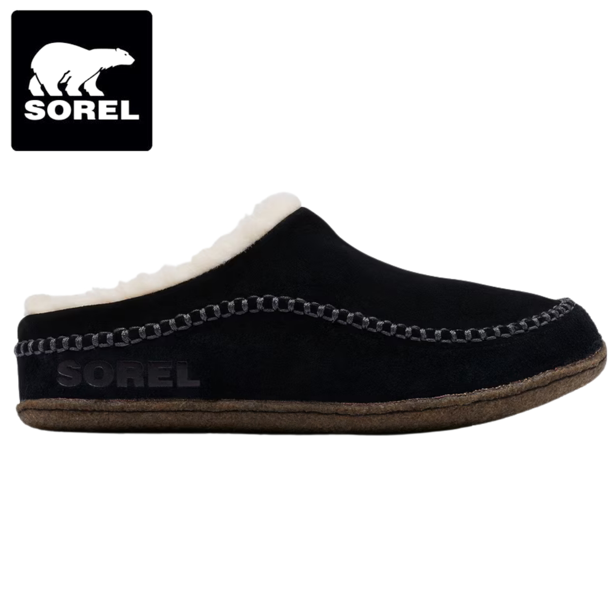 Sorel Lanner Ridge Lined Black Slippers Black