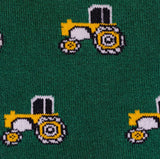Swole Panda Bamboo Tractor Print Socks Green