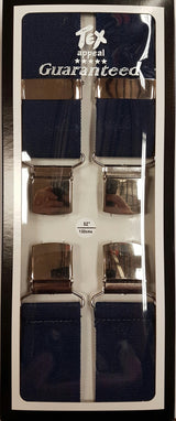 Tex Heavy Cushion Navy Clip Braces Navy