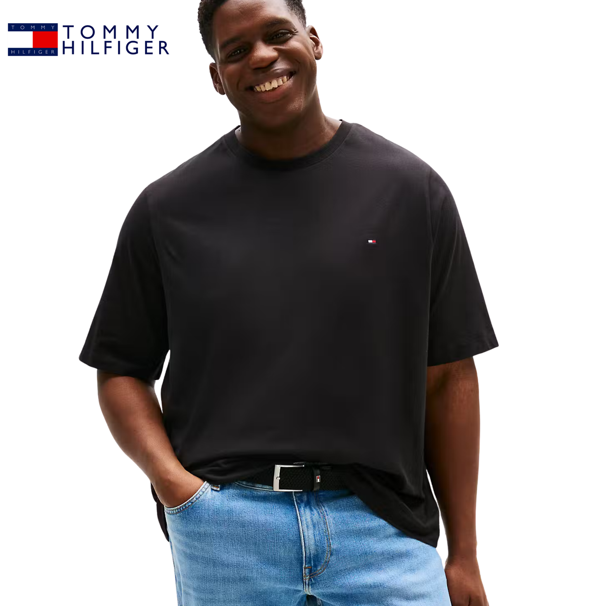 Tommy Hilfiger Essential Logo Black Tee Black