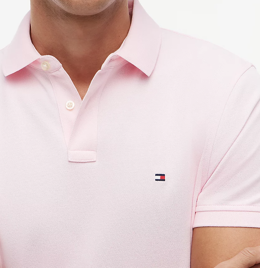 Tommy Hilfiger 1985 Pink Lily Polo Shirt Pink