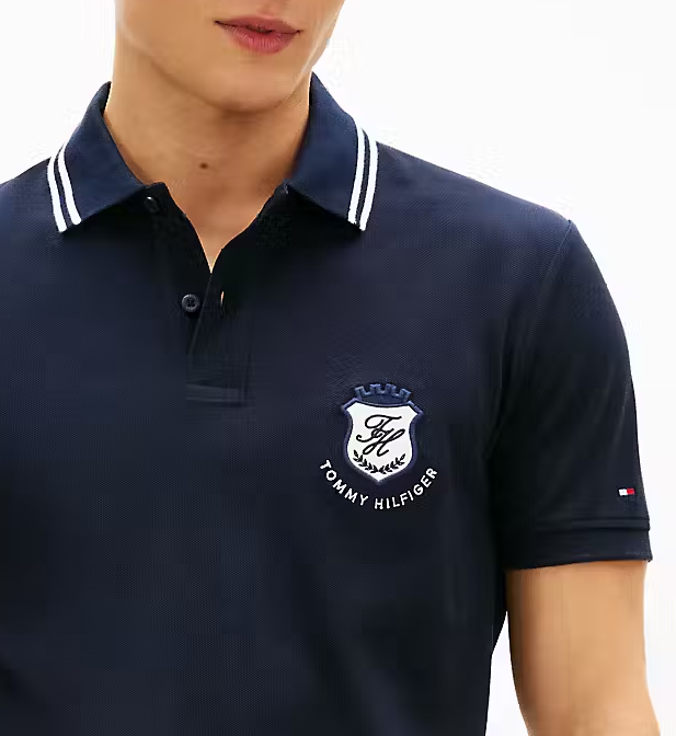 Tommy Hilfiger Pique Navy Polo Navy
