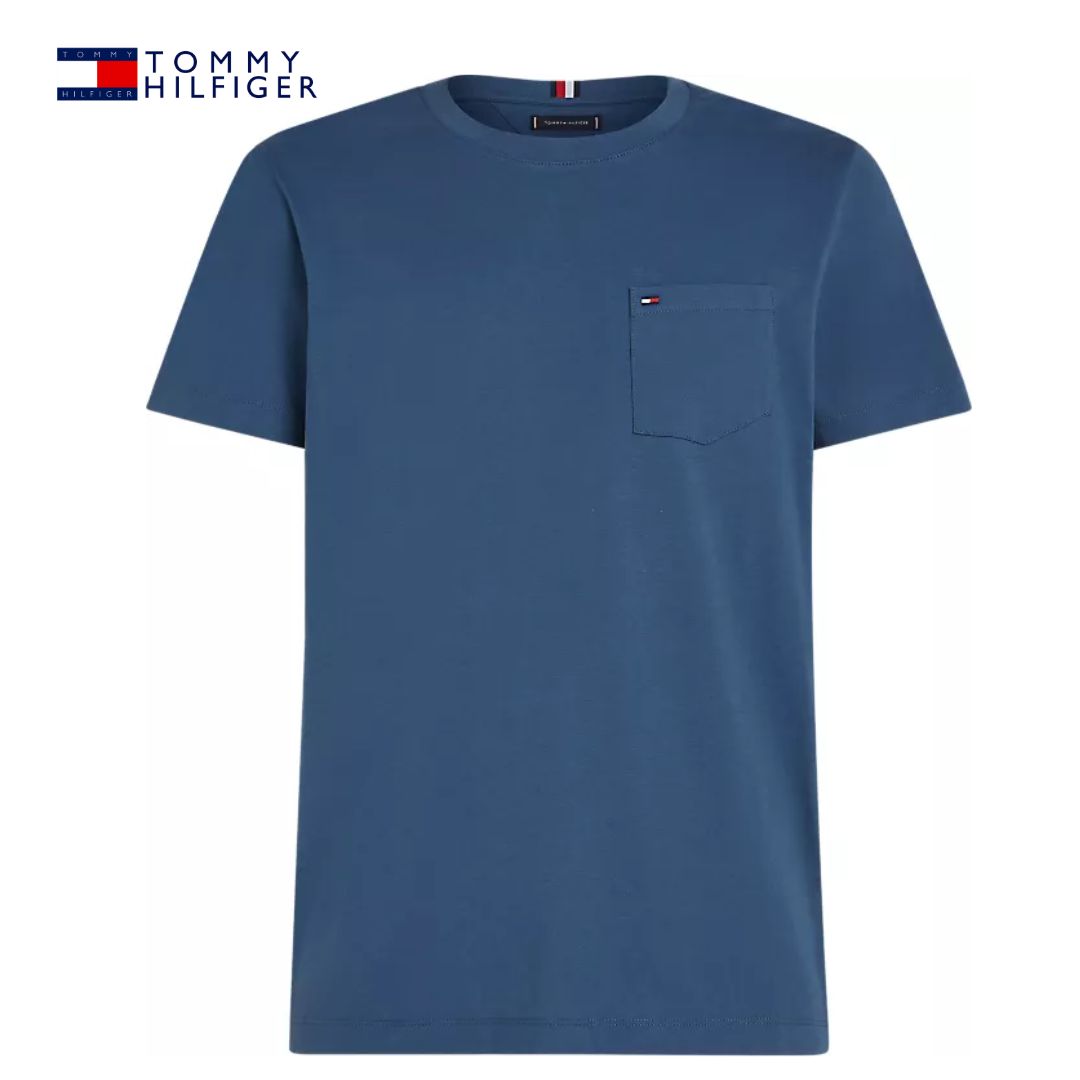 Tommy Hilfiger Stretch Blue Pocket Tee Blue