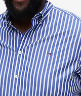 Tommy Hilfiger Flex Poplin Stripe Shirt Blue